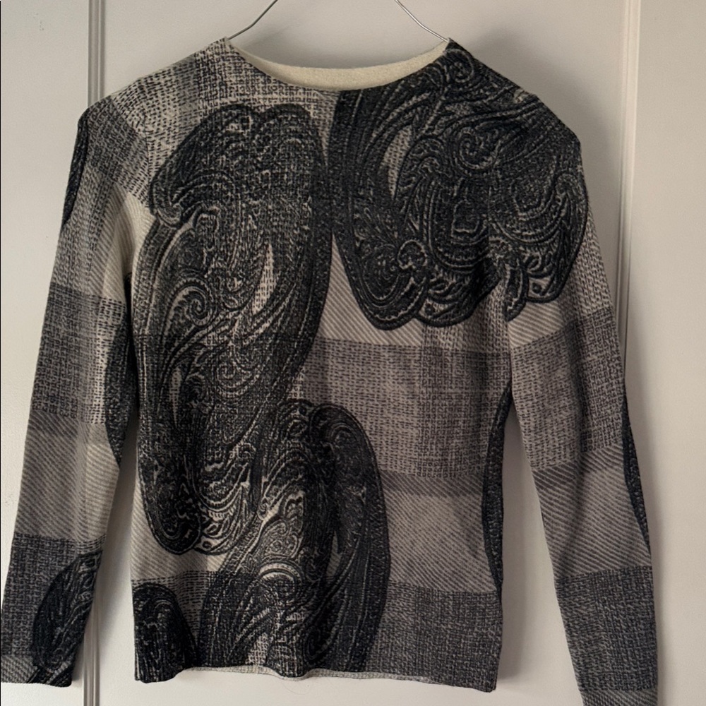 Talbots Black and gray cashmere Sweater VINTAGE